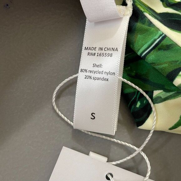 Andie Waikiki Swim Cover Up Dress Small Palm Green Leaf Tropical Print Resort - Picture 7 of 7